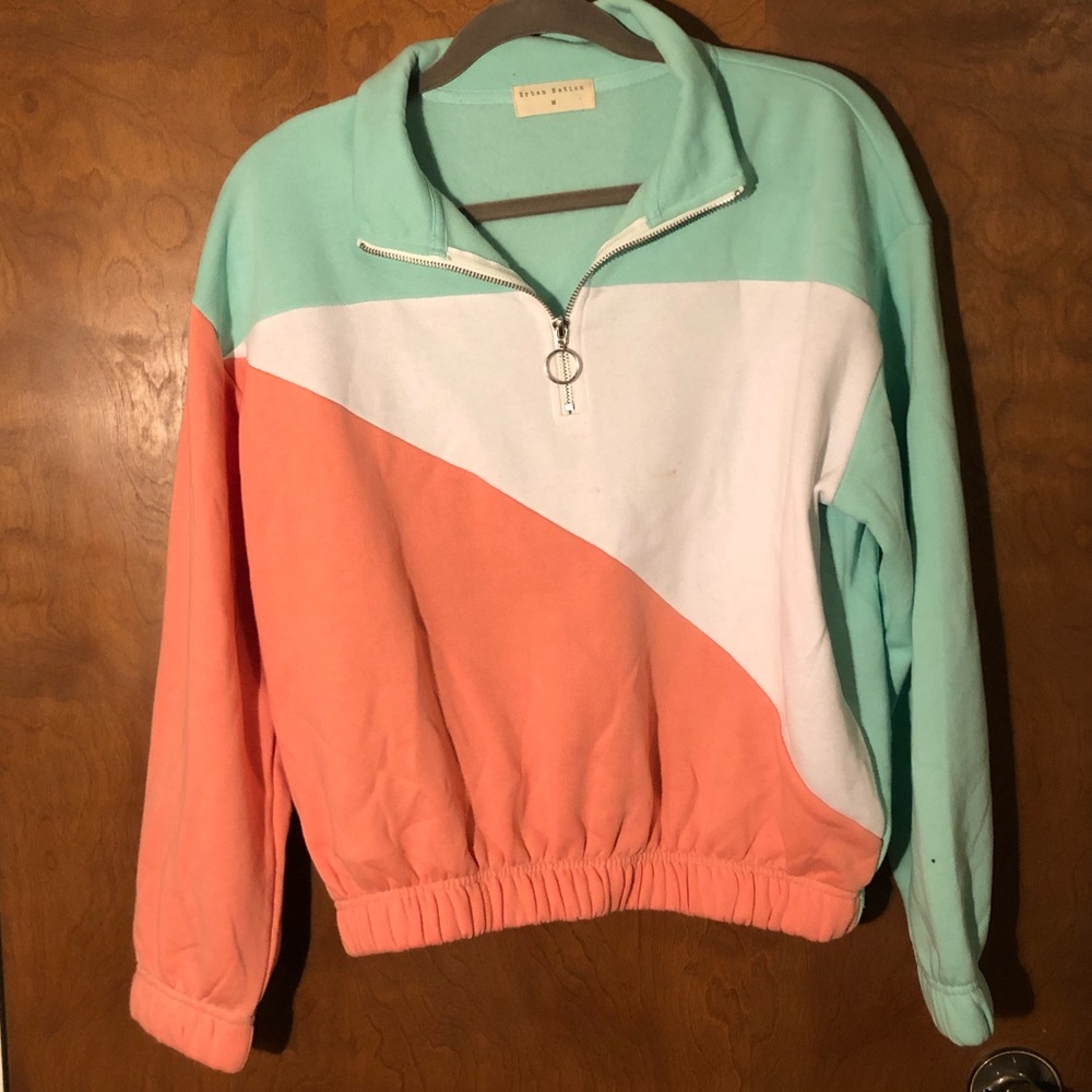 Bright Tri-Color Pullover